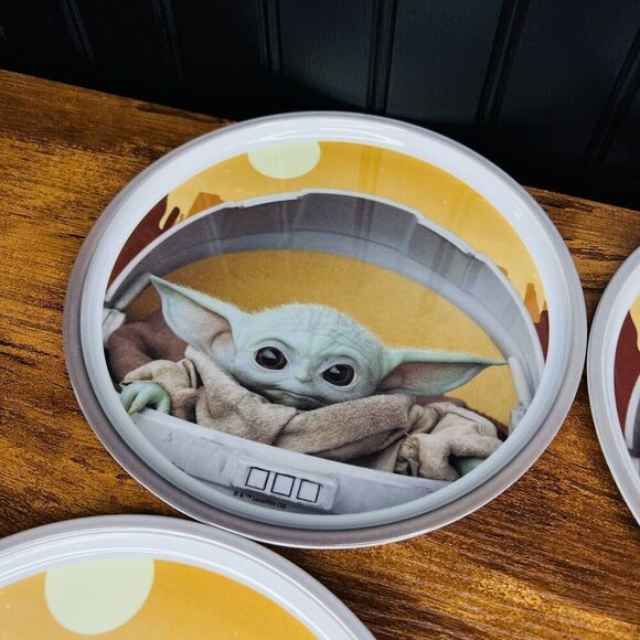 4 Star Wars  8” The Mandalorian The Child Plastic Plate Baby Yoda Zak! Designs - Picture 5 of 9